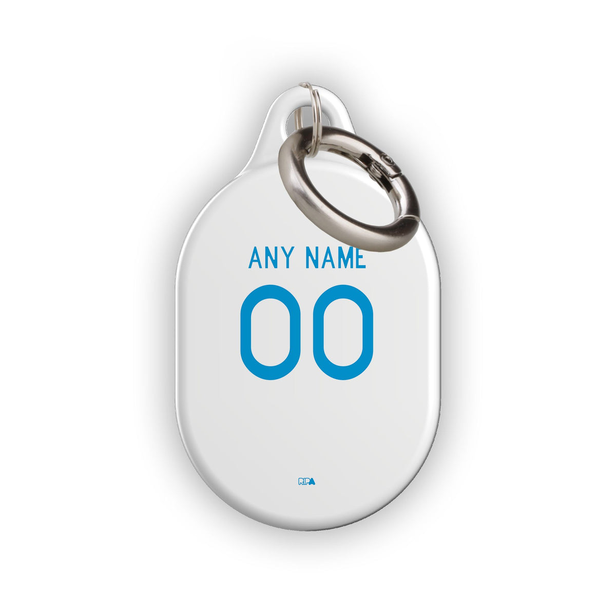 AirTag holder with the Napoli 2026-27 Away football shirt design by RIPA Football