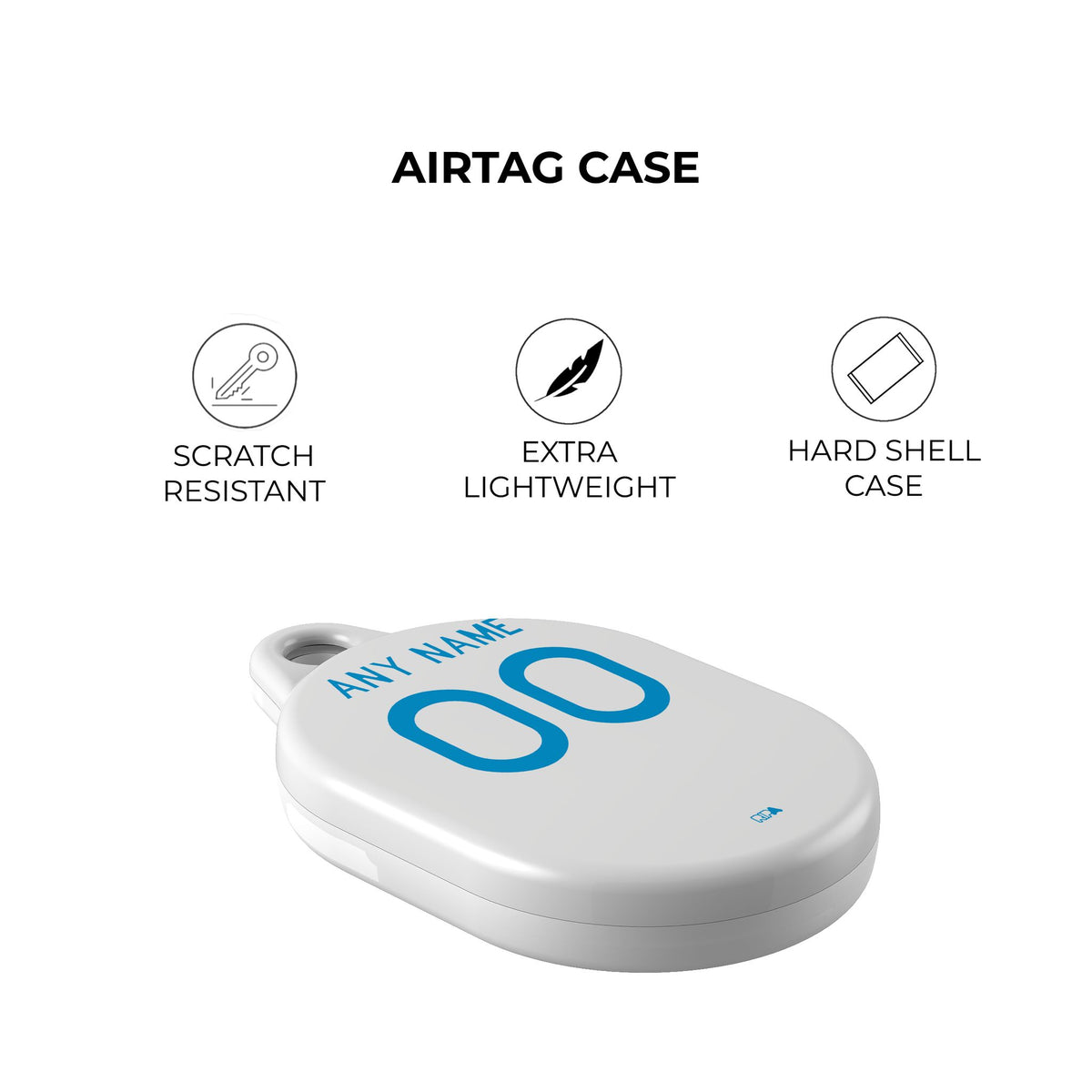 AirTag holder with the Napoli 2026-27 Away football shirt design by RIPA Football