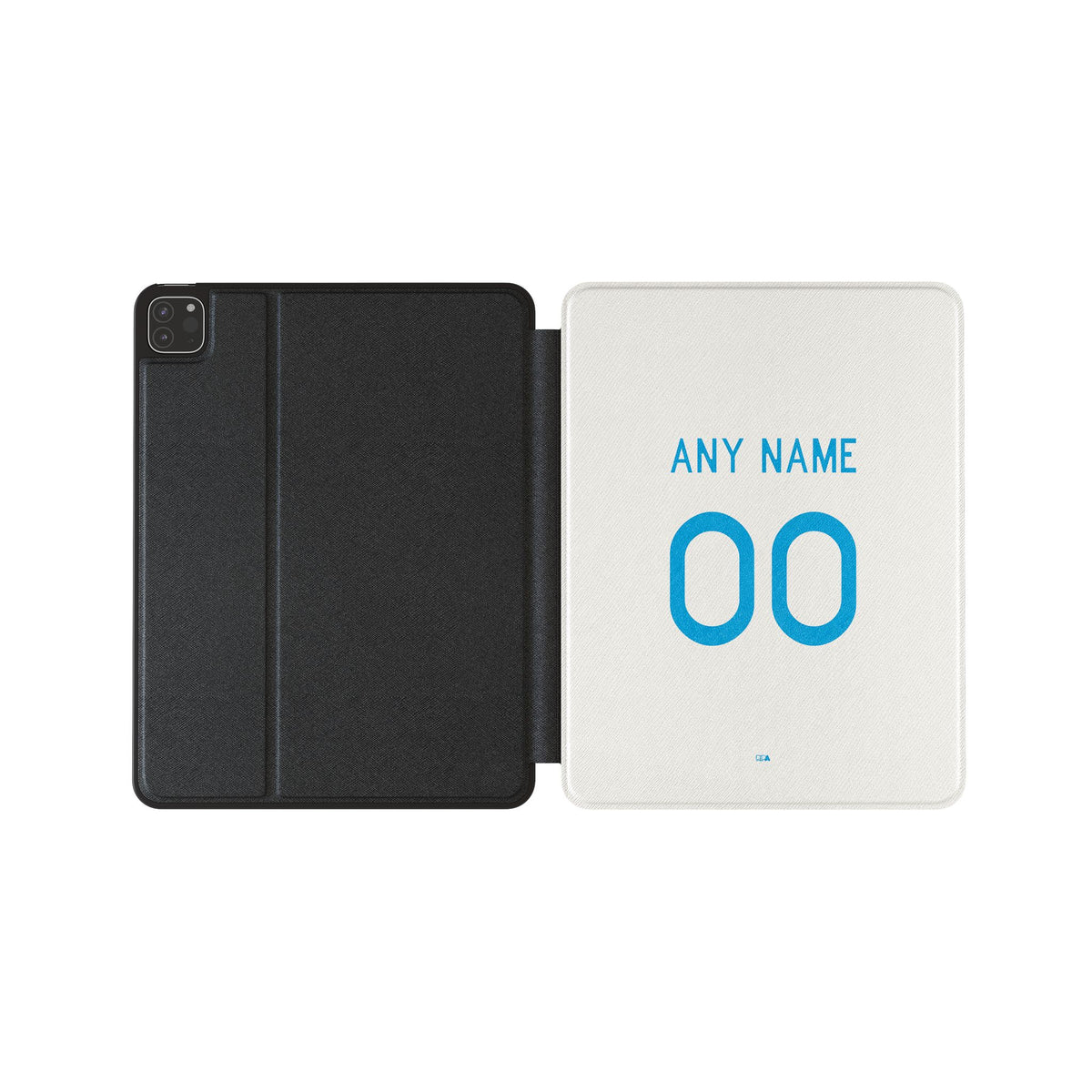 iPad case with the Napoli 2026-27 Away football shirt design by RIPA Football