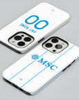 Phone case with the Napoli 2026-27 Away football shirt design by RIPA Football