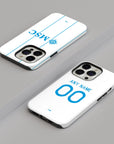 Phone case with the Napoli 2026-27 Away football shirt design by RIPA Football
