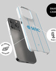 Phone case with the Napoli 2026-27 Away football shirt design by RIPA Football