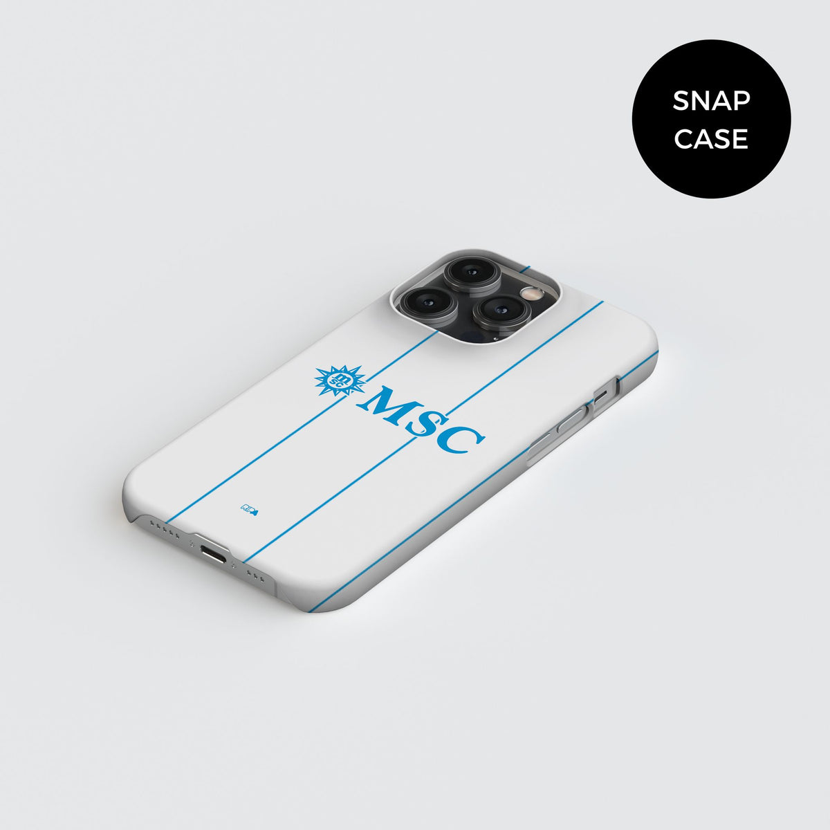 Phone case with the Napoli 2026-27 Away football shirt design by RIPA Football