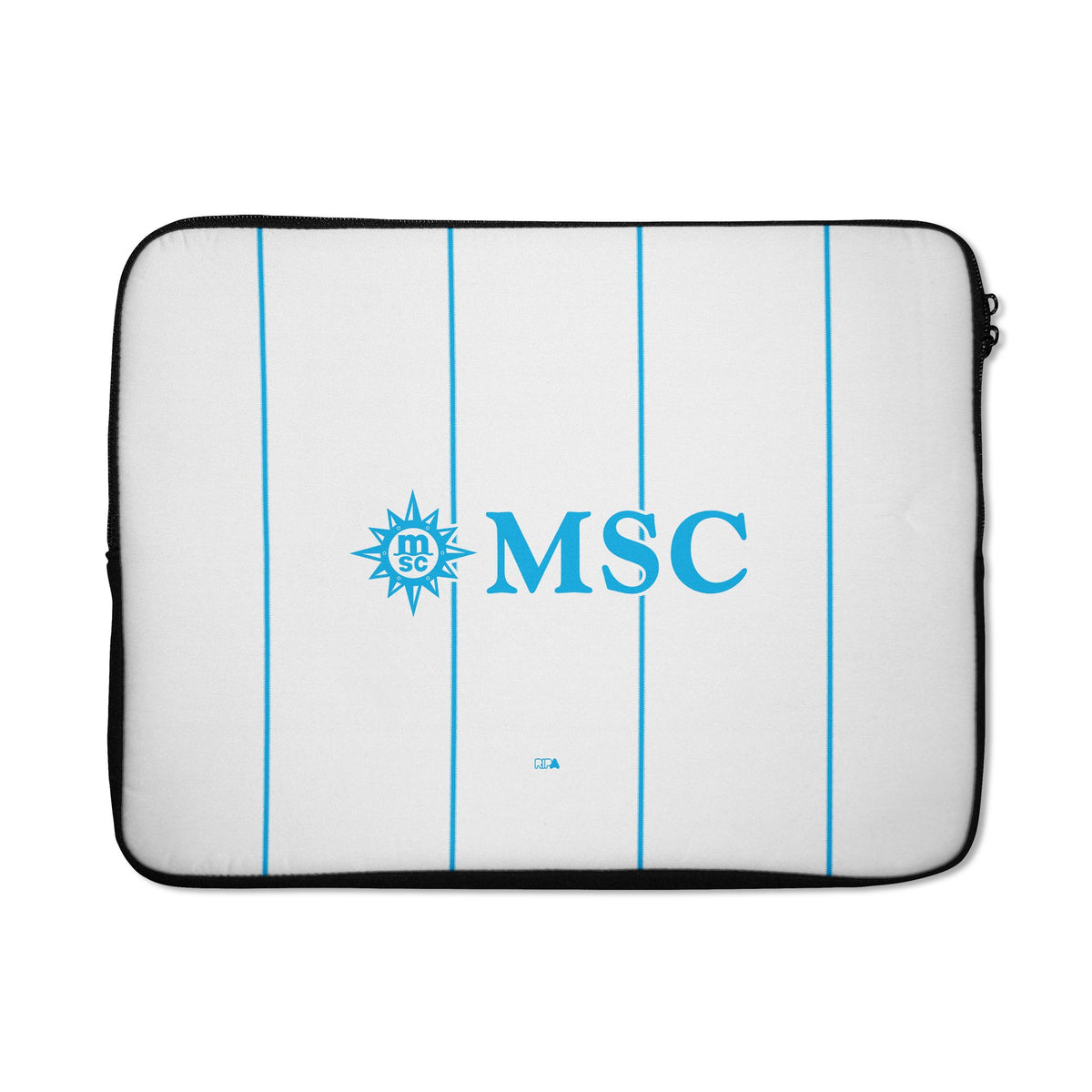 Laptop sleeve with the Napoli 2026-27 Away football shirt design by RIPA Football