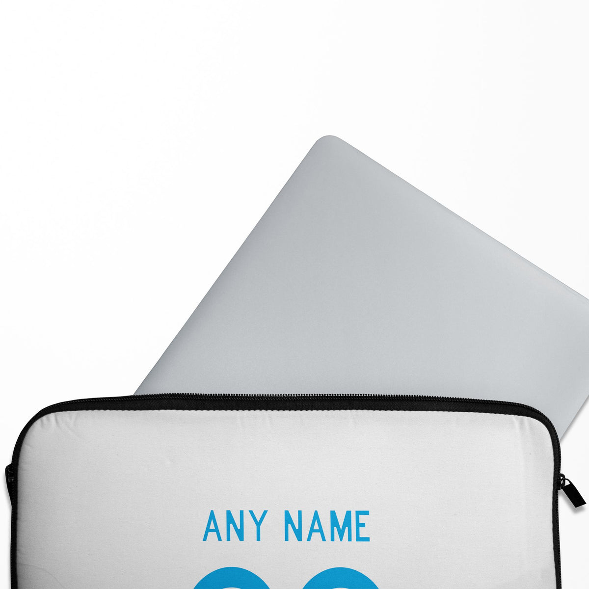 Laptop sleeve with the Napoli 2026-27 Away football shirt design by RIPA Football