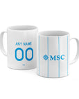 Mug with the Napoli 2026-27 Away football shirt design by RIPA Football