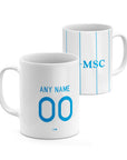 Mug with the Napoli 2026-27 Away football shirt design by RIPA Football