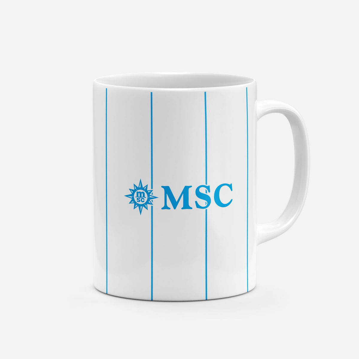 Mug with the Napoli 2026-27 Away football shirt design by RIPA Football