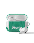 AirPods case with the Newcastle 2025-26 Away football shirt design by RIPA Football