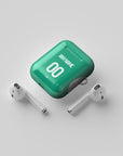 AirPods case with the Newcastle 2025-26 Away football shirt design by RIPA Football