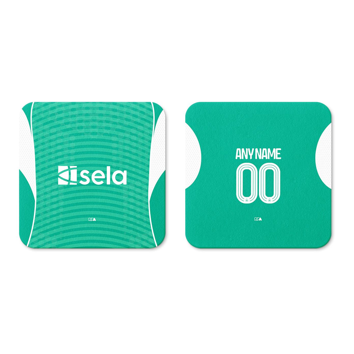 Coaster with the Newcastle 2025-26 Away football shirt design by RIPA Football
