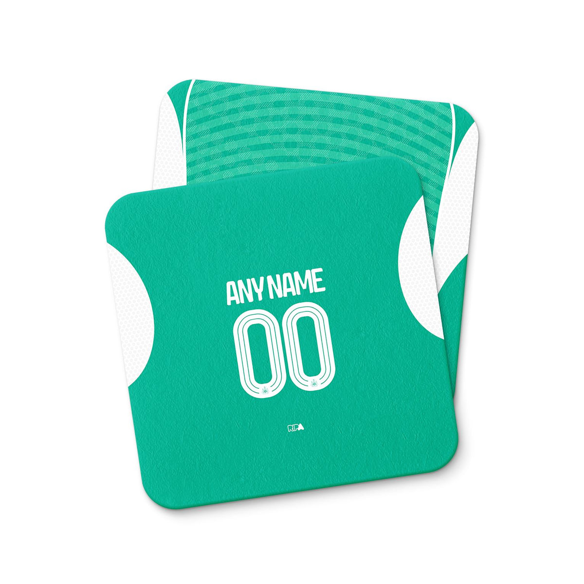 Coaster with the Newcastle 2025-26 Away football shirt design by RIPA Football
