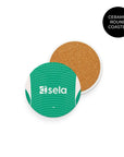 Coaster with the Newcastle 2025-26 Away football shirt design by RIPA Football