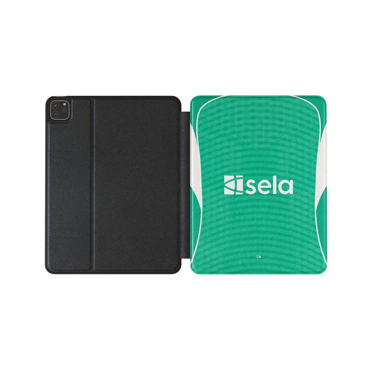 iPad case with the Newcastle 2025-26 Away football shirt design by RIPA Football