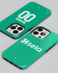 Phone case with the Newcastle 2025-26 Away football shirt design by RIPA Football