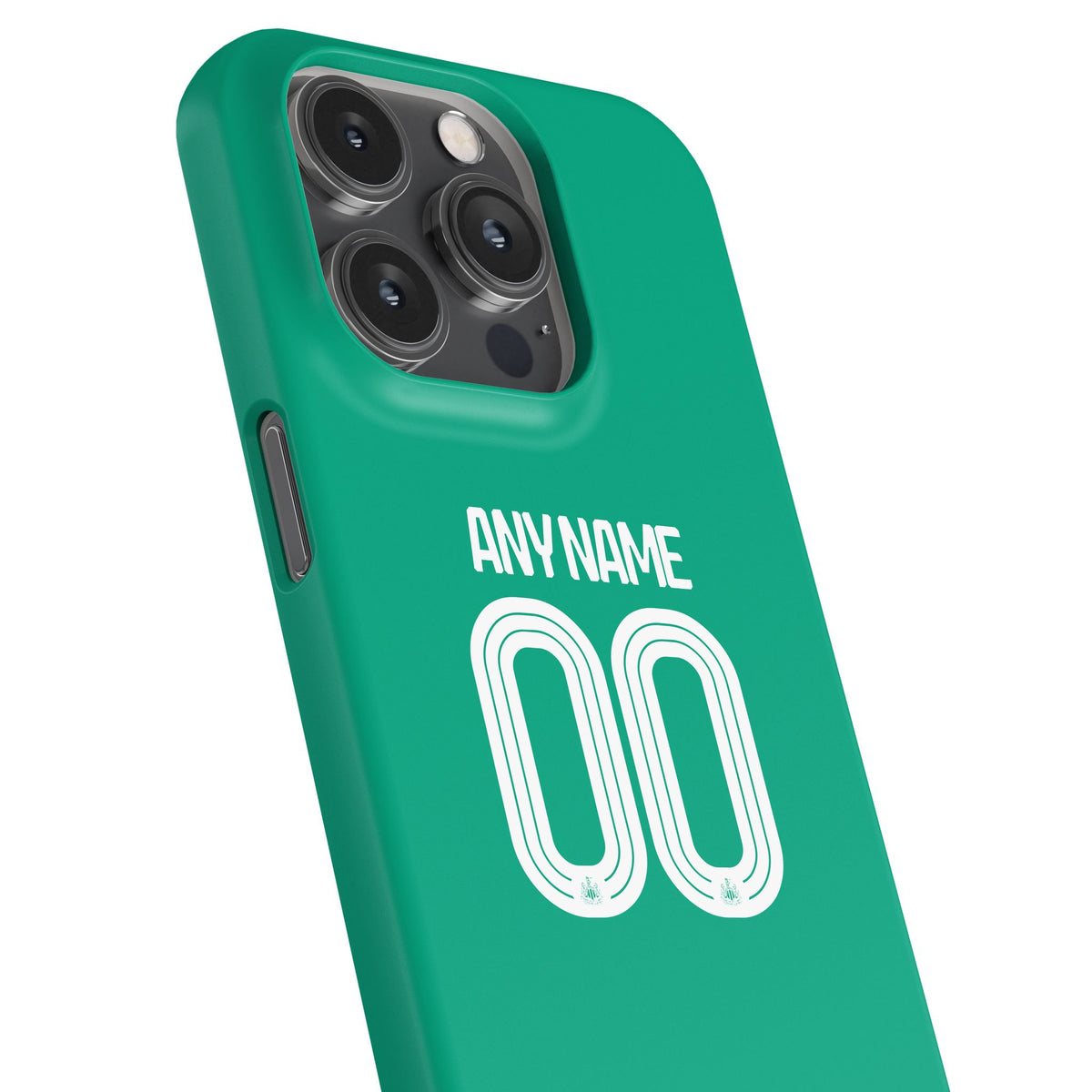 Phone case with the Newcastle 2025-26 Away football shirt design by RIPA Football