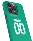 Phone case with the Newcastle 2025-26 Away football shirt design by RIPA Football