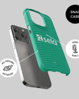 Phone case with the Newcastle 2025-26 Away football shirt design by RIPA Football