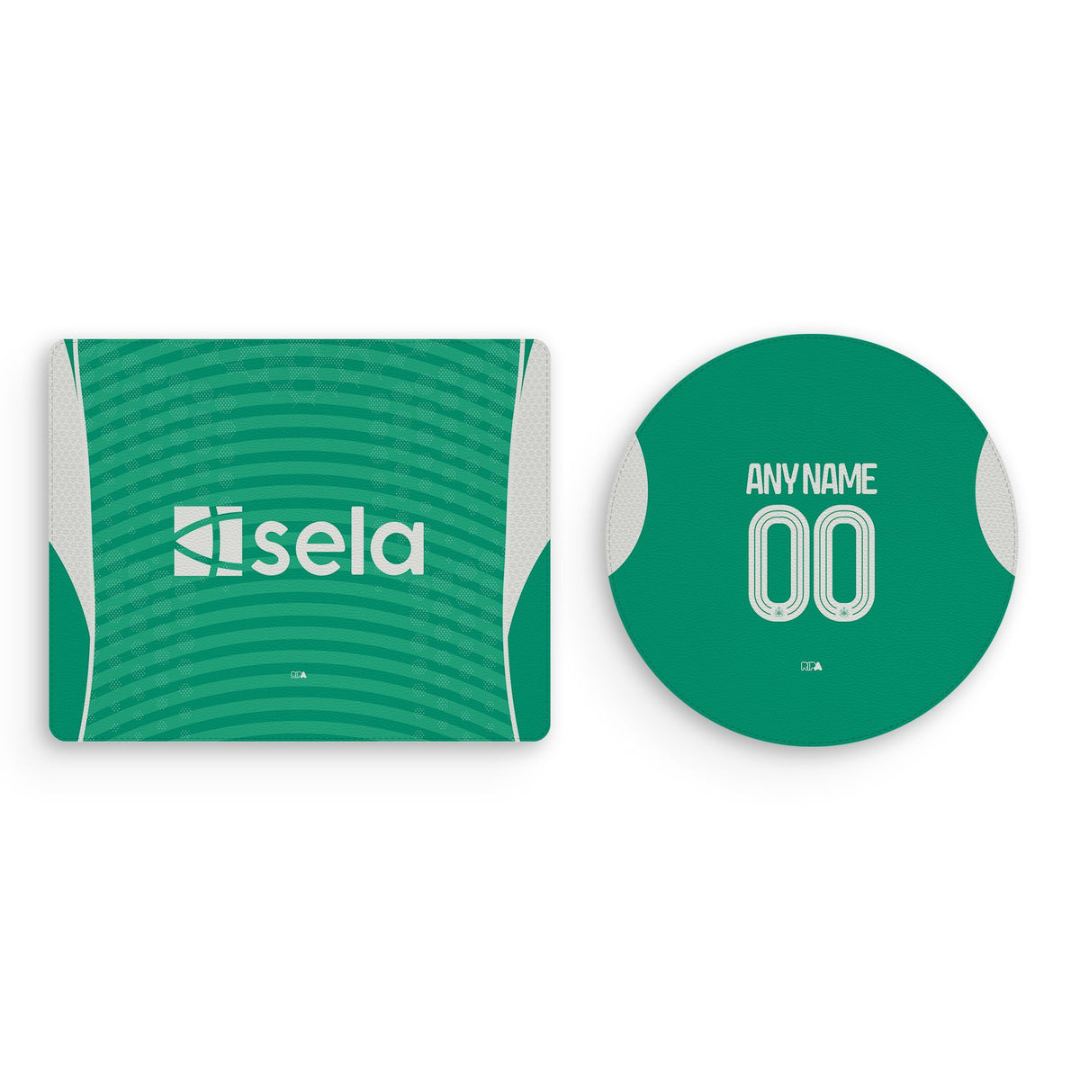 Mouse pad with the Newcastle 2025-26 Away football shirt design by RIPA Football