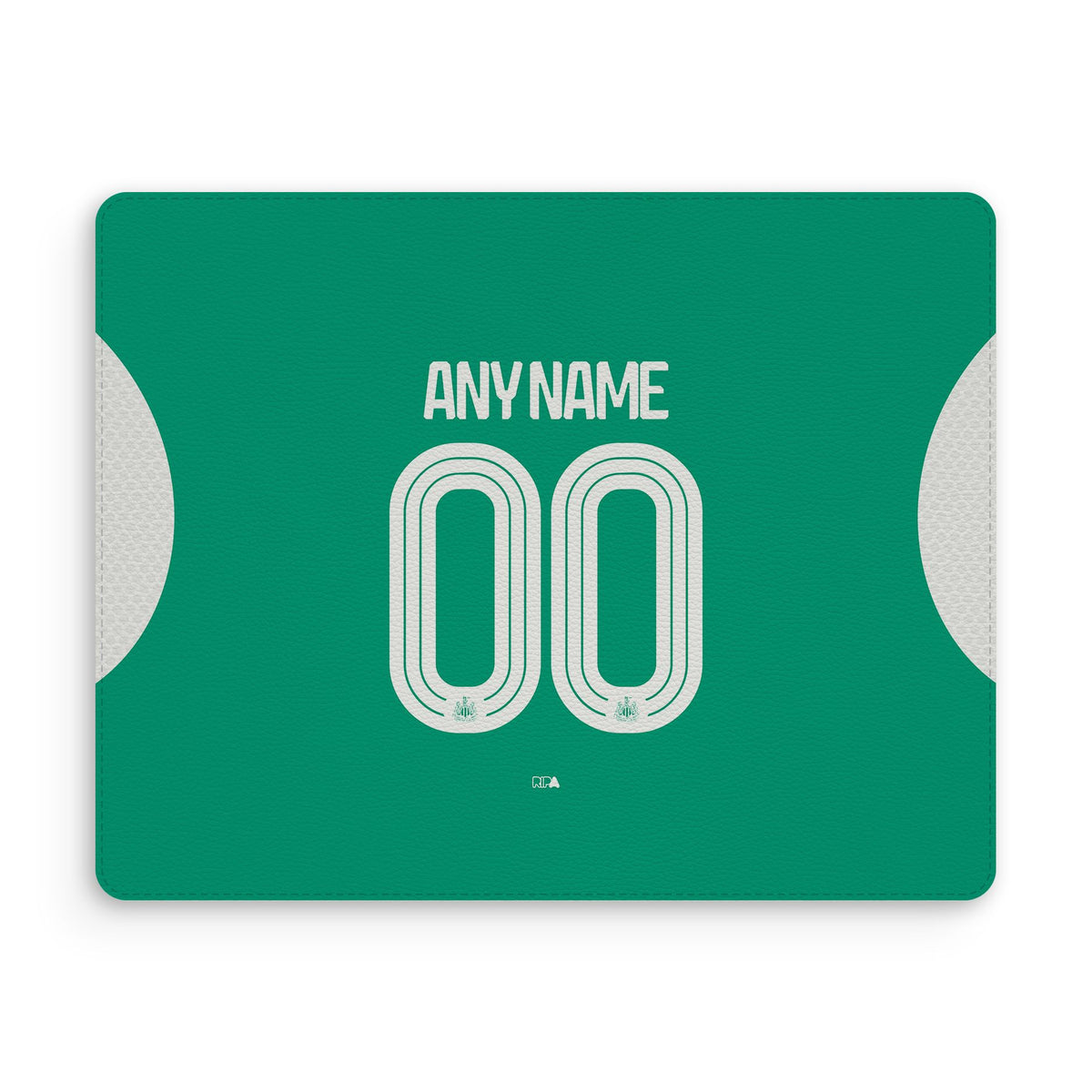 Mouse pad with the Newcastle 2025-26 Away football shirt design by RIPA Football