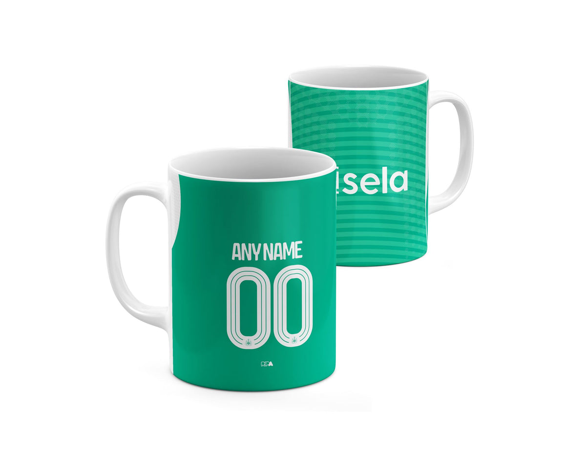 Mug with the Newcastle 2025-26 Away football shirt design by RIPA Football