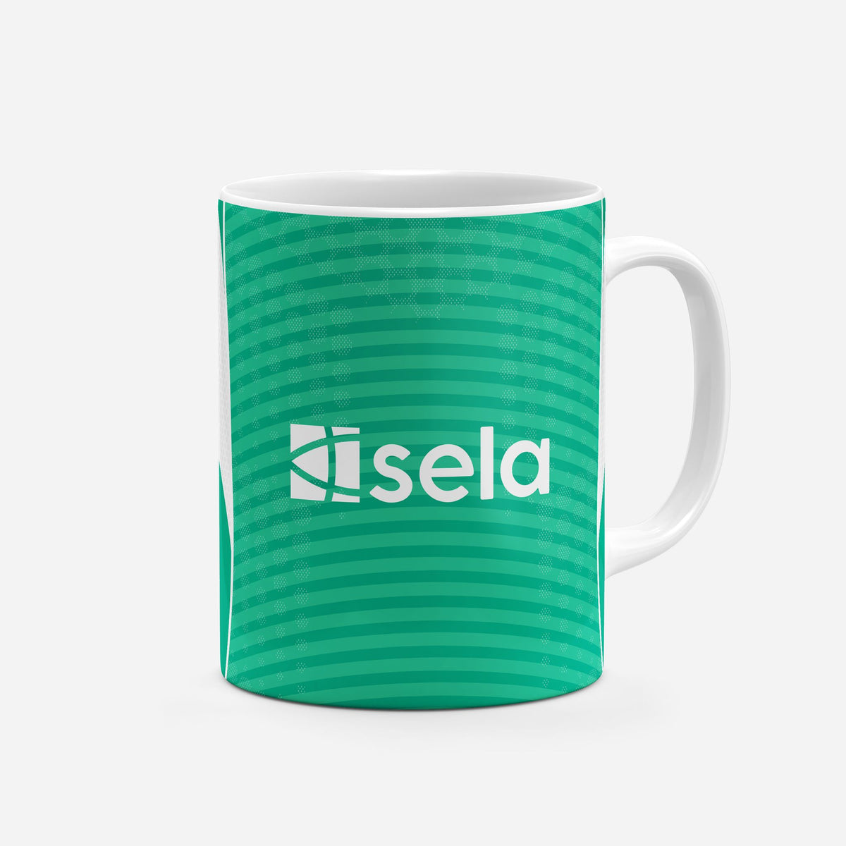 Mug with the Newcastle 2025-26 Away football shirt design by RIPA Football