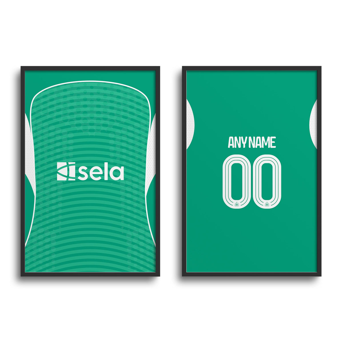 Print with the Newcastle 2025-26 Away football shirt design by RIPA Football