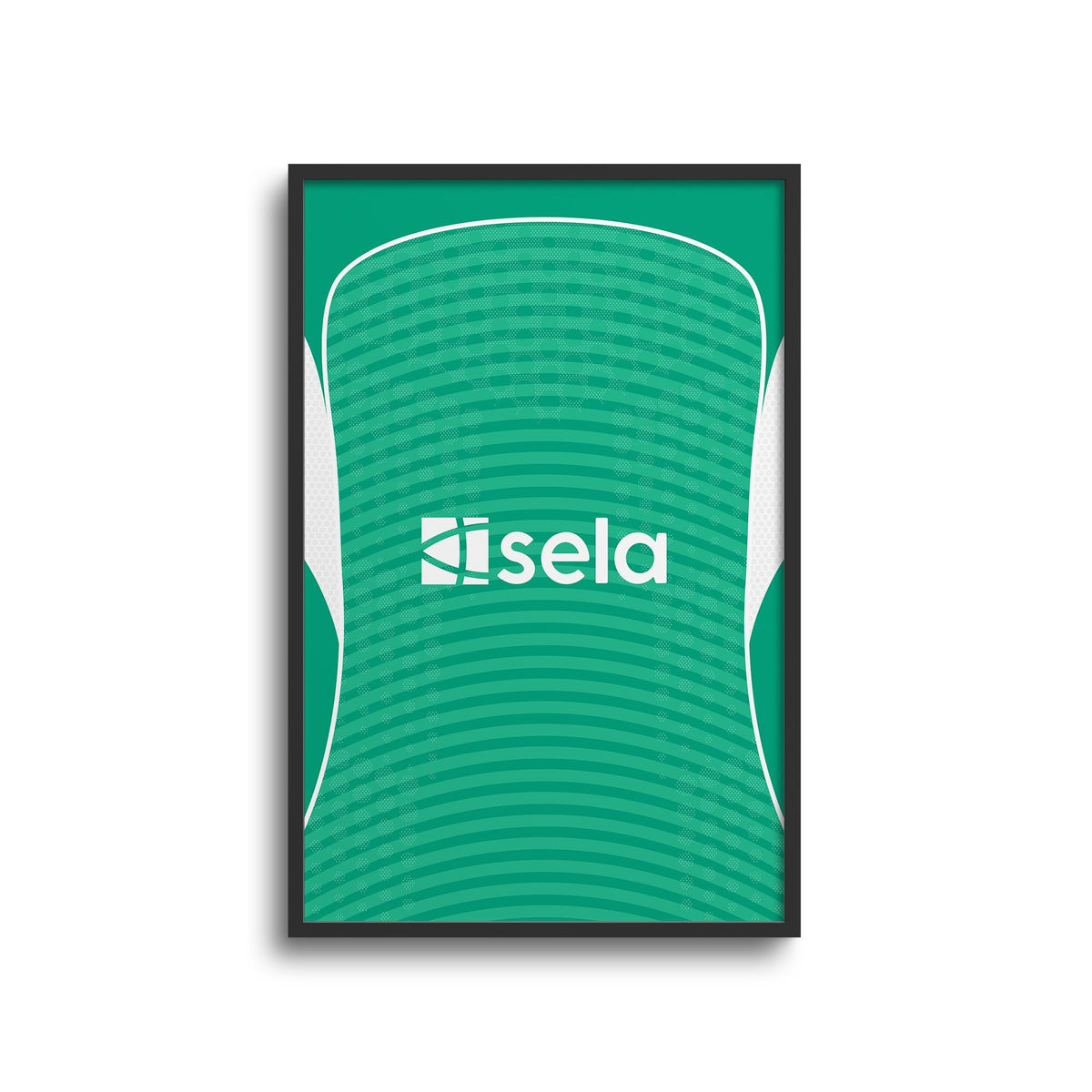 Print with the Newcastle 2025-26 Away football shirt design by RIPA Football