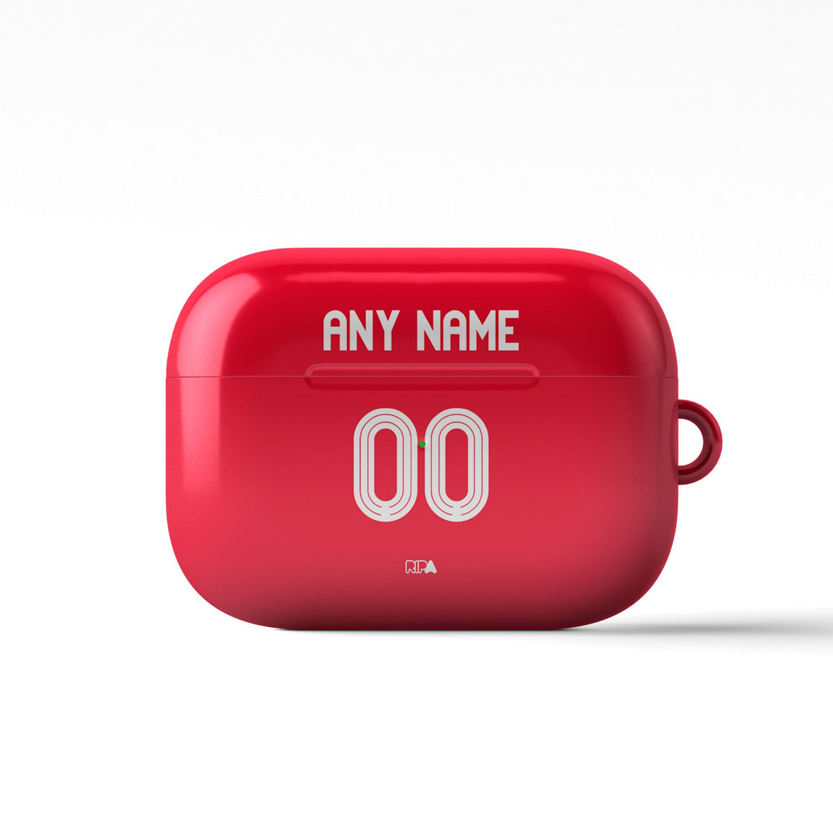 AirPods case with the Nottingham Forest 2025-26 Home football shirt design by RIPA Football