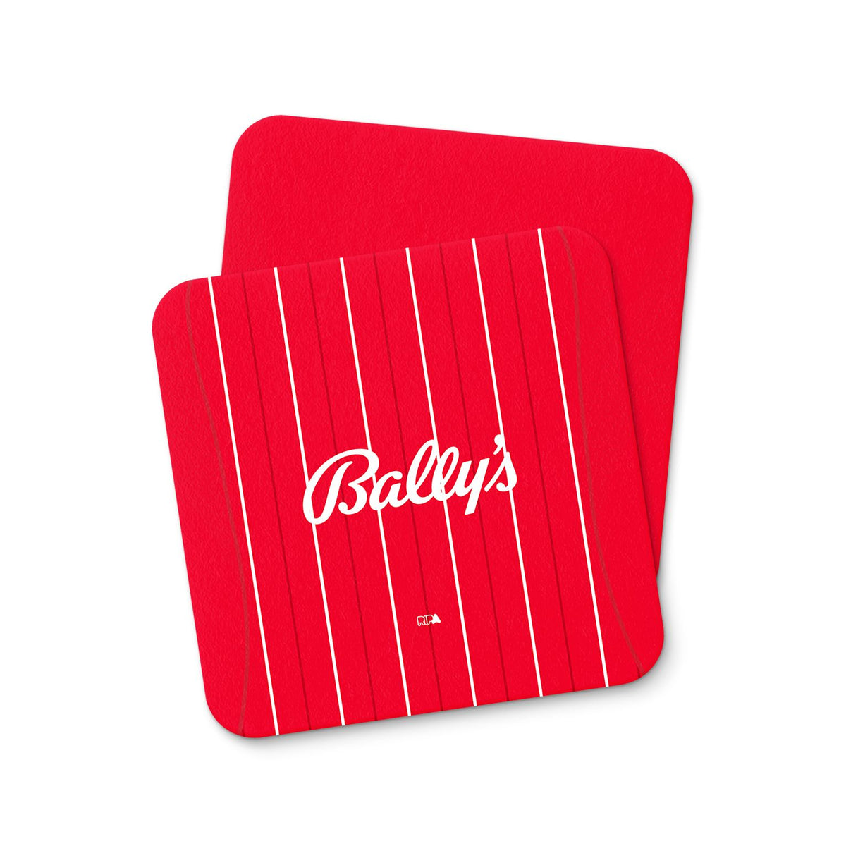 Coaster with the Nottingham Forest 2025-26 Home football shirt design by RIPA Football