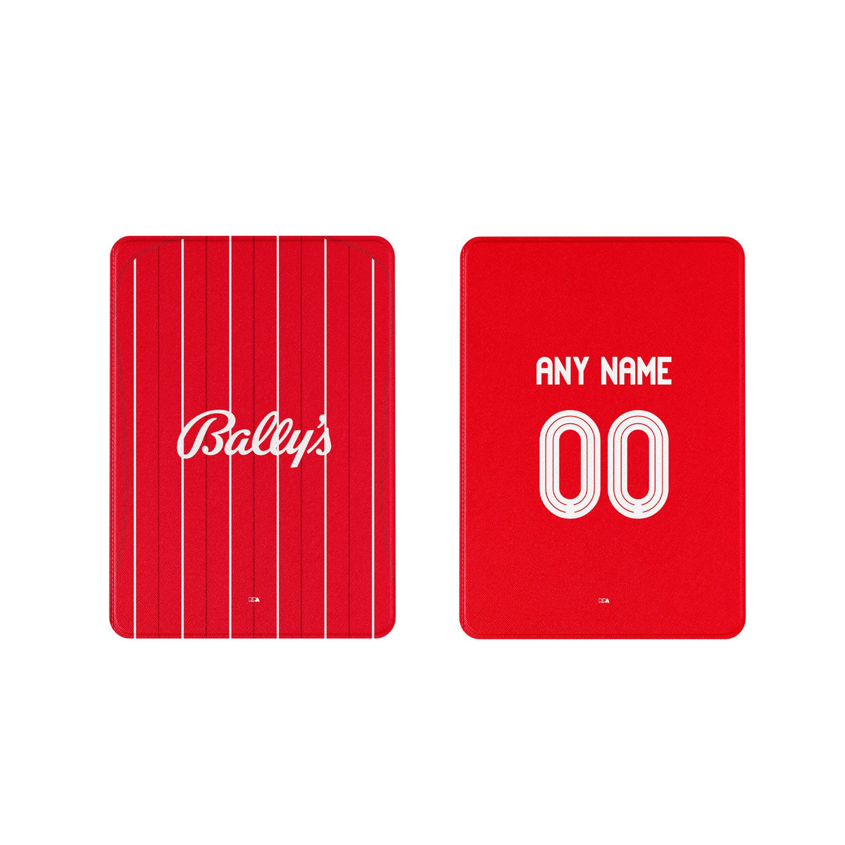 iPad case with the Nottingham Forest 2025-26 Home football shirt design by RIPA Football