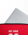 Laptop sleeve with the Nottingham Forest 2025-26 Home football shirt design by RIPA Football