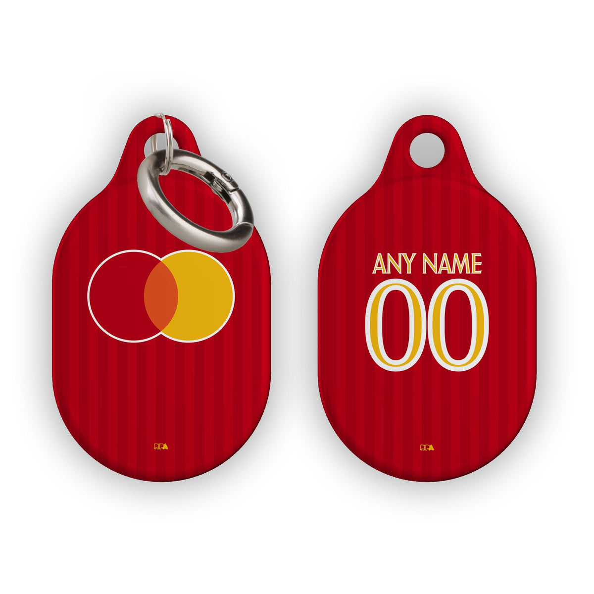 AirTag holder with the OL Lyonnes 2026-27 Away football shirt design by RIPA Football