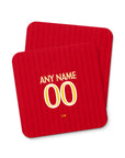 Coaster with the OL Lyonnes 2026-27 Away football shirt design by RIPA Football