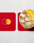 Coaster with the OL Lyonnes 2026-27 Away football shirt design by RIPA Football