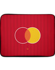 Laptop sleeve with the OL Lyonnes 2026-27 Away football shirt design by RIPA Football