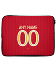Laptop sleeve with the OL Lyonnes 2026-27 Away football shirt design by RIPA Football
