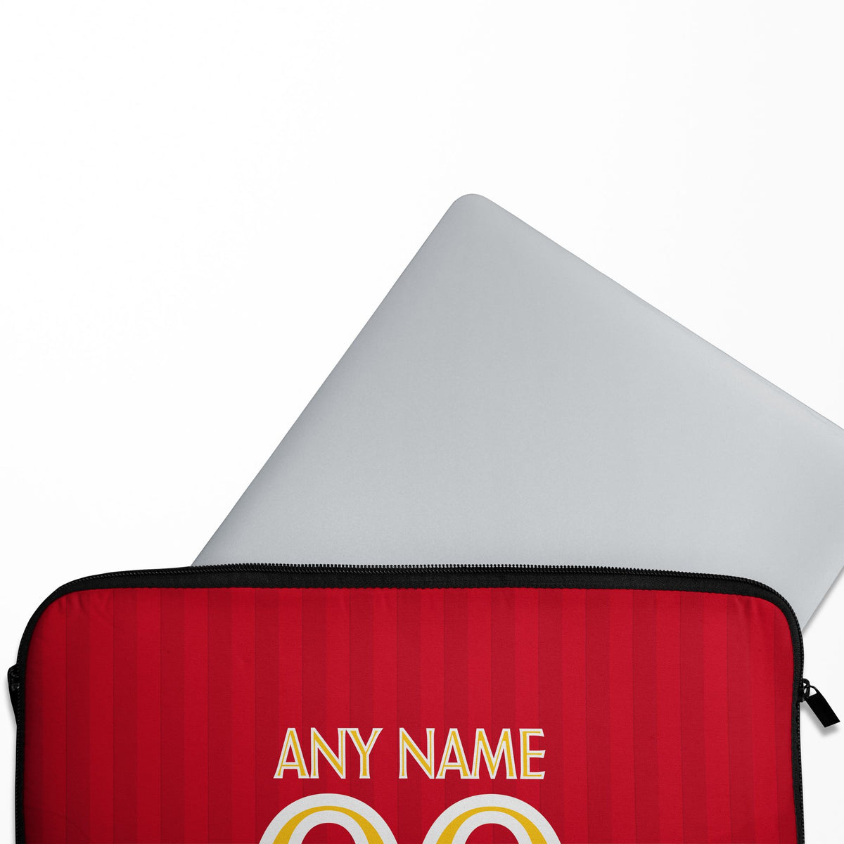 Laptop sleeve with the OL Lyonnes 2026-27 Away football shirt design by RIPA Football