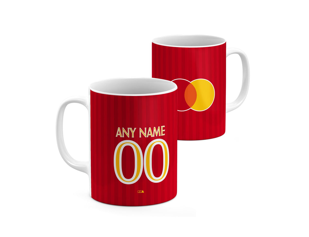 Mug with the OL Lyonnes 2026-27 Away football shirt design by RIPA Football