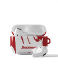 AirPods case with the Olympiacos 2025-26 Away football shirt design by RIPA Football