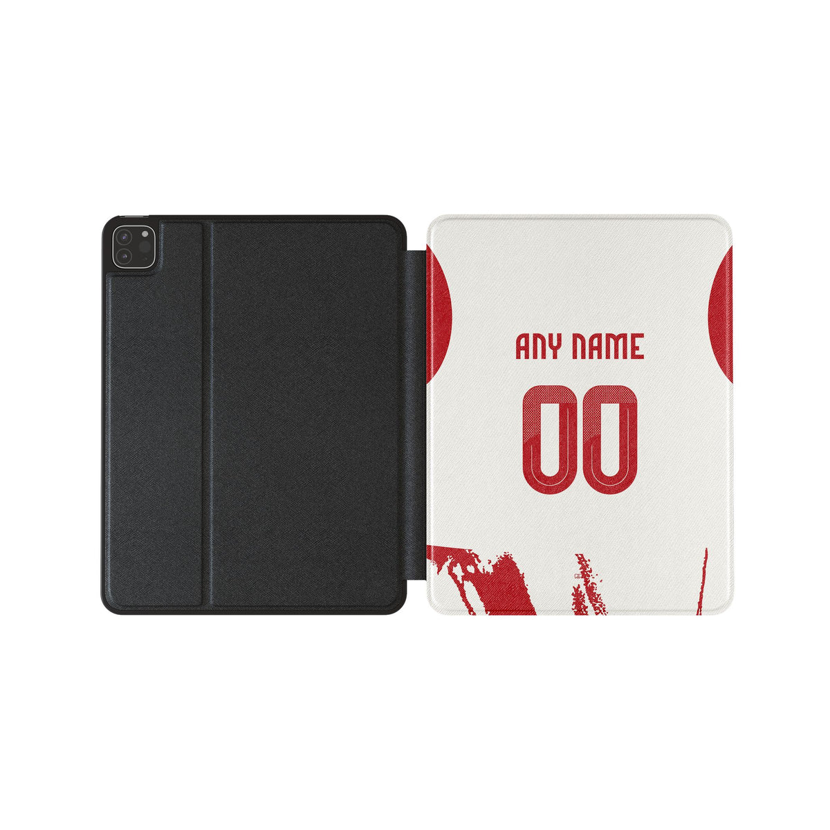 iPad case with the Olympiacos 2025-26 Away football shirt design by RIPA Football