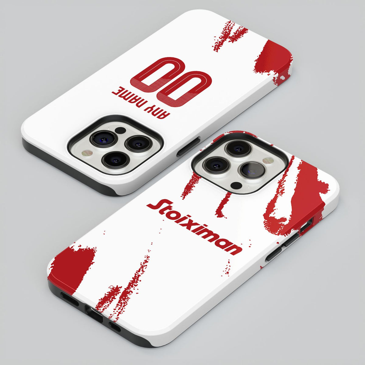 Phone case with the Olympiacos 2025-26 Away football shirt design by RIPA Football