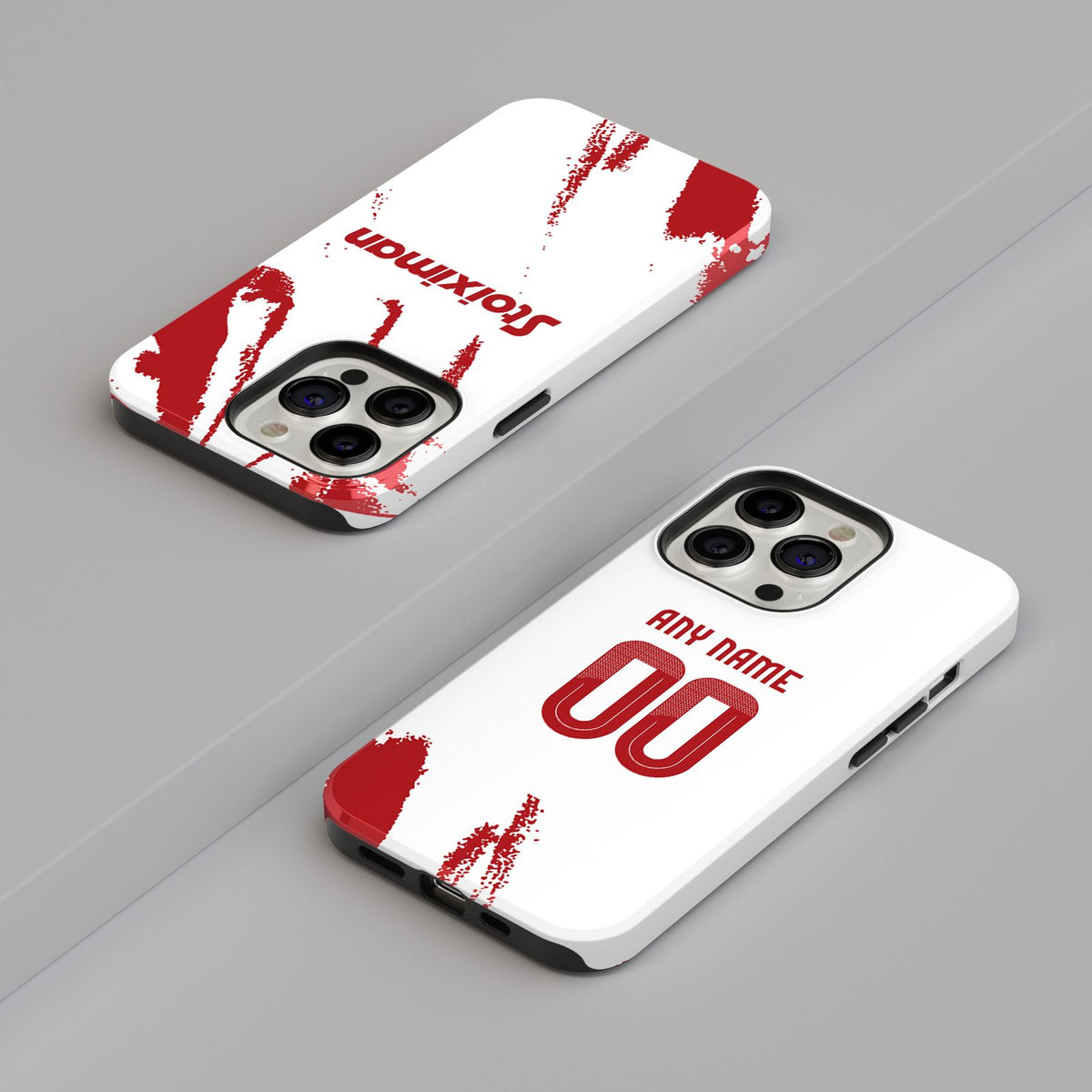 Phone case with the Olympiacos 2025-26 Away football shirt design by RIPA Football