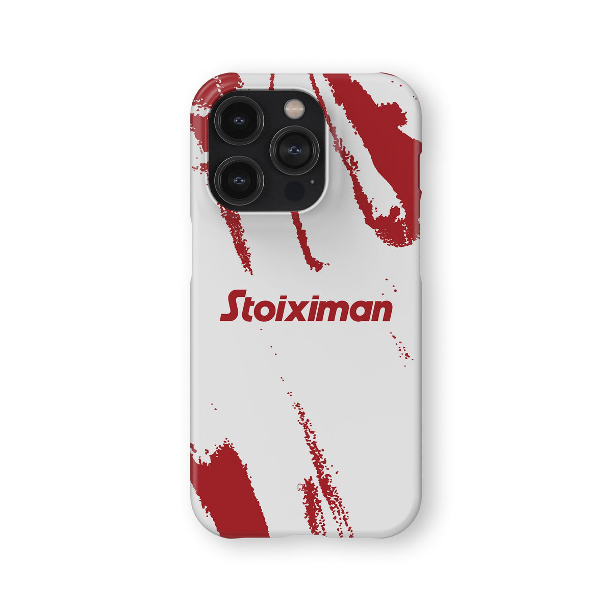Phone case with the Olympiacos 2025-26 Away football shirt design by RIPA Football
