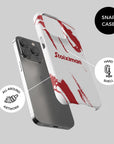 Phone case with the Olympiacos 2025-26 Away football shirt design by RIPA Football