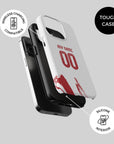 Phone case with the Olympiacos 2025-26 Away football shirt design by RIPA Football