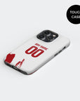 Phone case with the Olympiacos 2025-26 Away football shirt design by RIPA Football