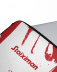 Laptop sleeve with the Olympiacos 2025-26 Away football shirt design by RIPA Football