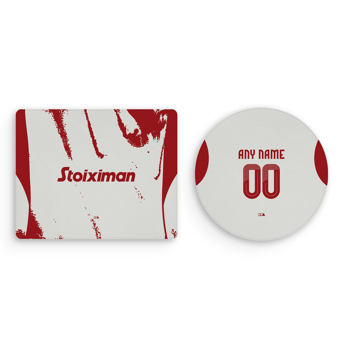 Mouse pad with the Olympiacos 2025-26 Away football shirt design by RIPA Football