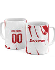 Mug with the Olympiacos 2025-26 Away football shirt design by RIPA Football